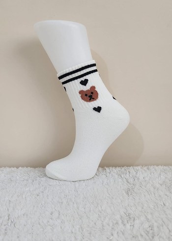 AYILI ÇİZGİLİ 4 LÜ KADIN KIZ KOLEJ ÇORAP - Görsel 5