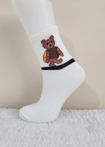 AYILI ÇİZGİLİ 4 LÜ KADIN KIZ KOLEJ ÇORAP - Görsel 4