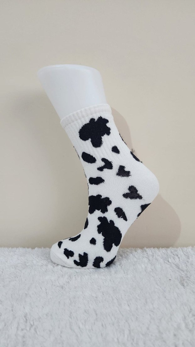 Siyah Ayılı ve Dalmaçyalı Desenli Soket Çorap 36-40 numara - Görsel 2