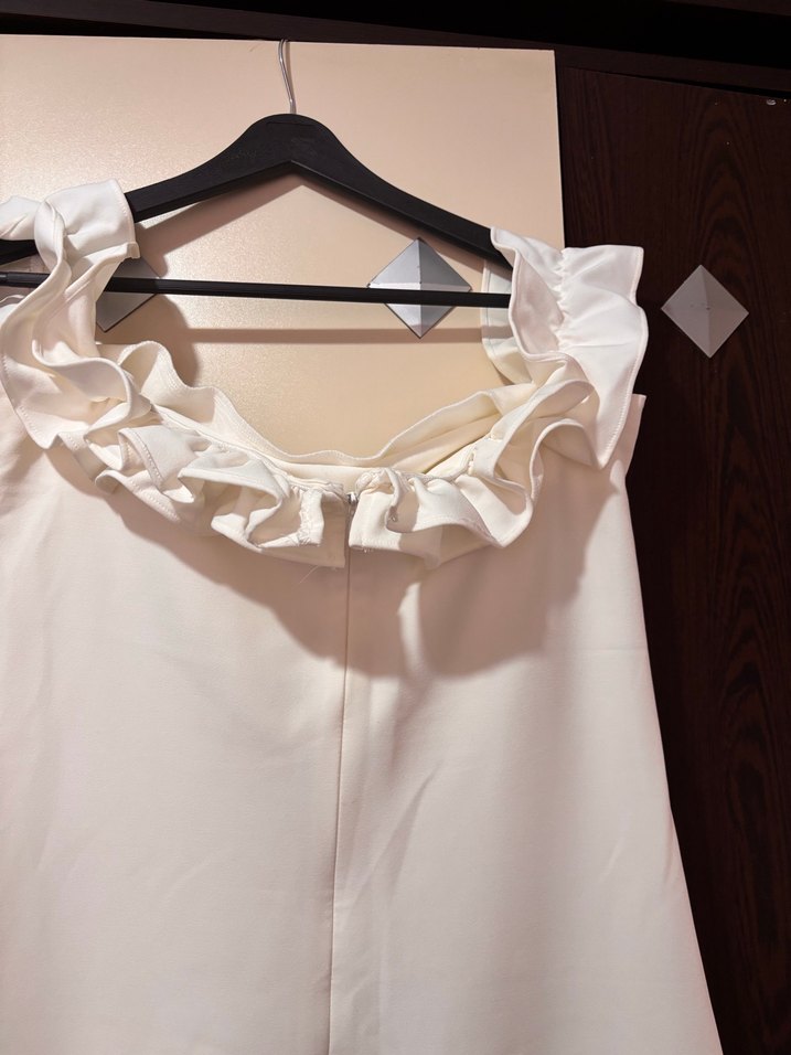 Beyaz Straplez Bohem Uzun Gelinlik - Görsel 3