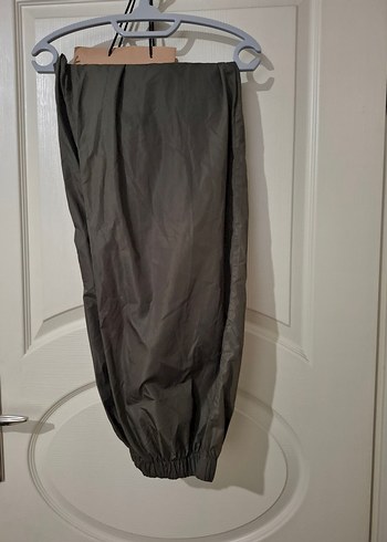haki renk paraşüt pantolon kadın - Görsel 2