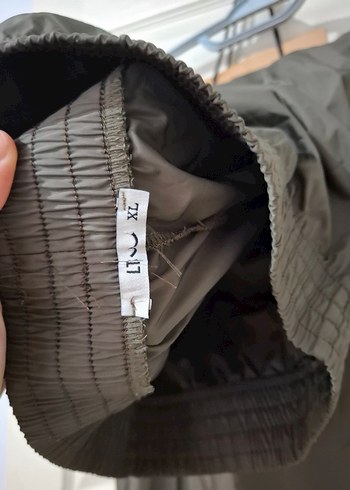 haki renk paraşüt pantolon kadın - Görsel 4