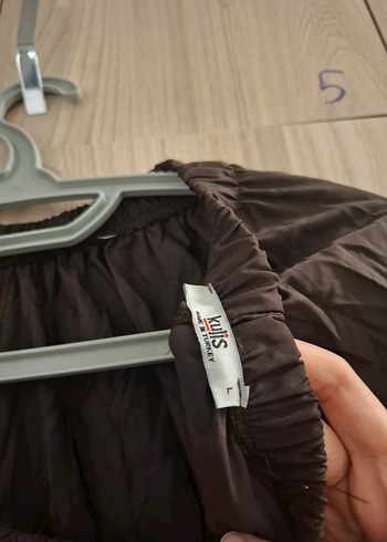 Kadın Kahverengi Uzun Keten Etek - Görsel 2