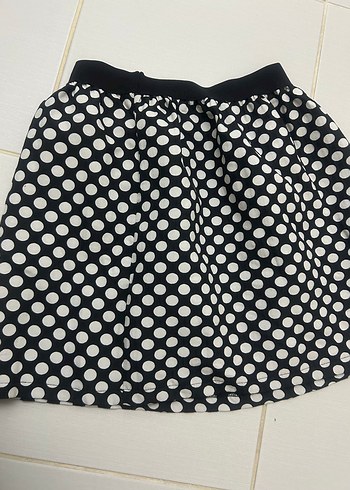 Puantiye Desenli Midi Pilili Etek - Görsel 2