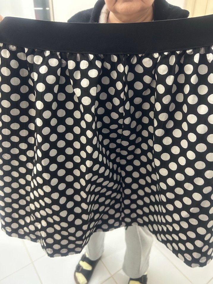 Puantiye Desenli Midi Pilili Etek - Görsel 3