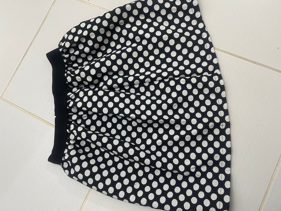 Puantiye Desenli Midi Pilili Etek - Görsel 5