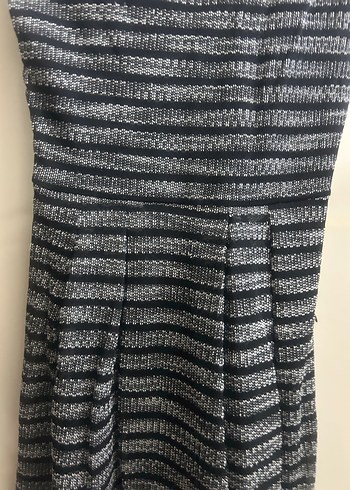 Gri Midi Pilili Kadın Elbise - Görsel 2