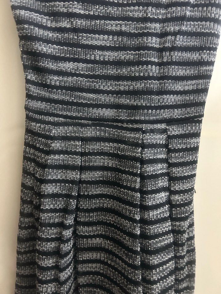 Gri Midi Pilili Kadın Elbise - Görsel 2