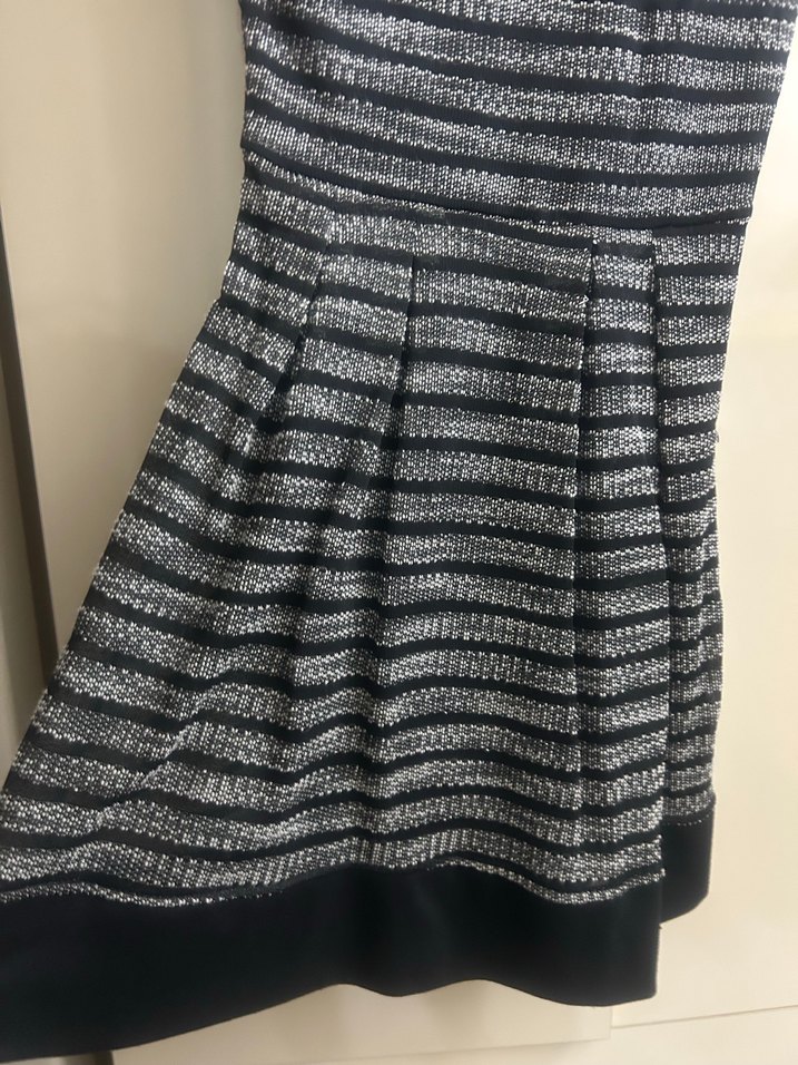 Gri Midi Pilili Kadın Elbise - Görsel 3