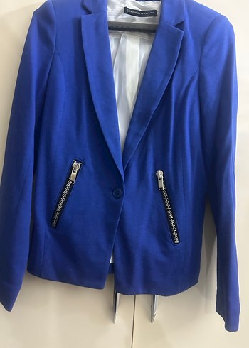 Mavi Kadın Fermuarlı Blazer Ceket - Görsel 2