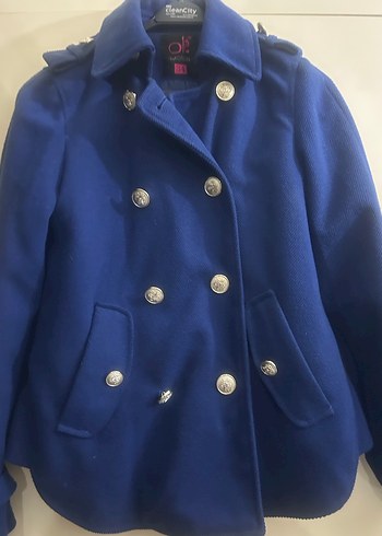 Düğmeli Lacivert Kaban - Görsel 3