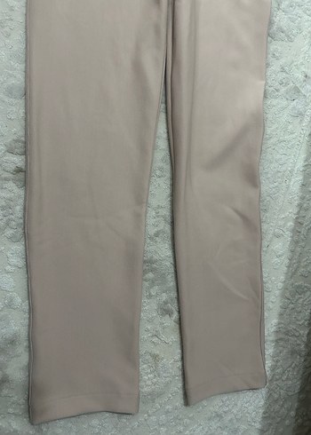 Bej Düğmeli Kadın Polyester Pantolon/Tayt - Görsel 4