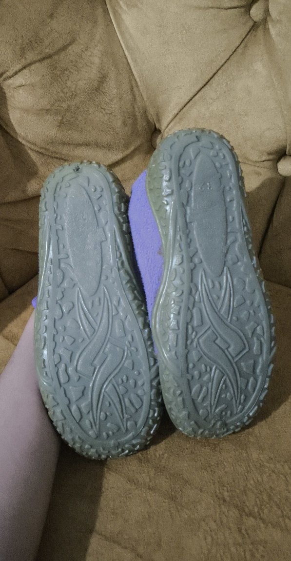 Mor Kadın Çocuk Ev Terliği Velcro Bantlı - Görsel 3