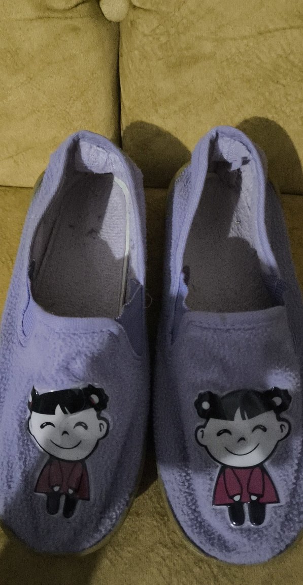 Mor Kadın Çocuk Ev Terliği Velcro Bantlı - Görsel 2