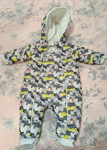 Civil Kışlık Kürklü Kamuflaj Desenli Bebek Tulumu - Görsel 3