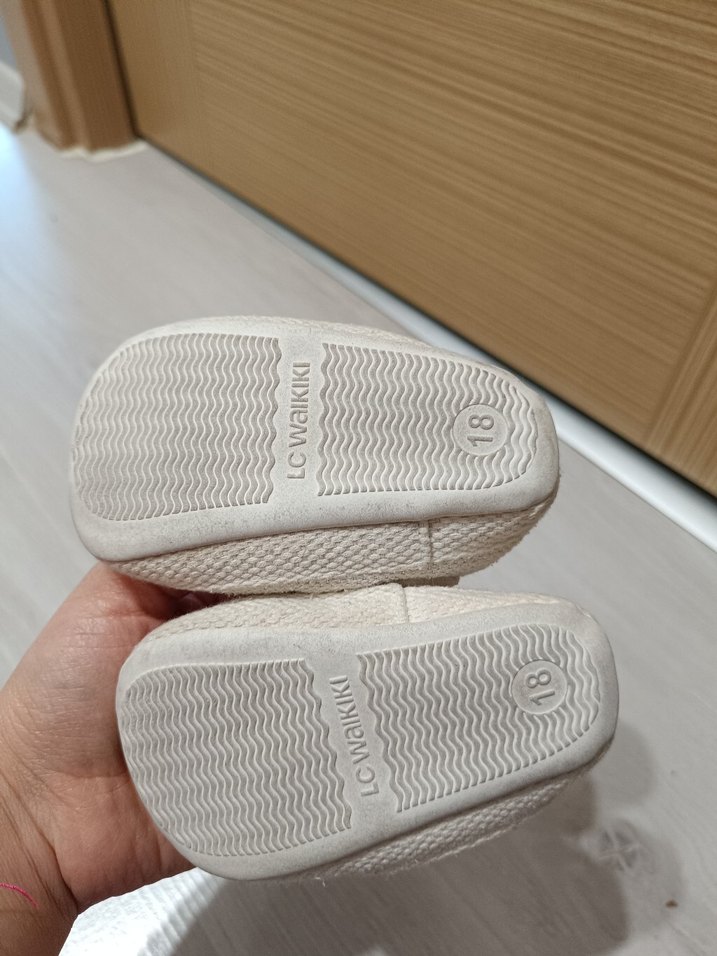 Kız Bebek Keten Örme İlk Adım Ayakkabısı - Görsel 2