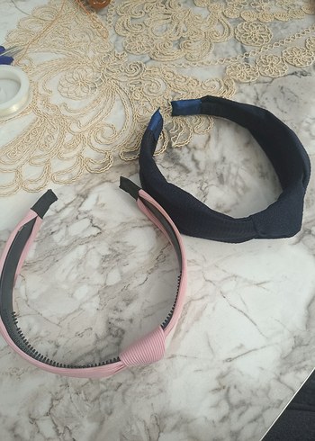 Pembe Lacivert  Kadın Saç Bandı - Görsel 2