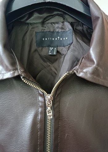 Erkek Kahverengi Deri Biker Ceket - Görsel 2