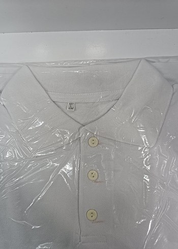 Düğmeli Beyaz Erkek Polo Tişört - Görsel 2