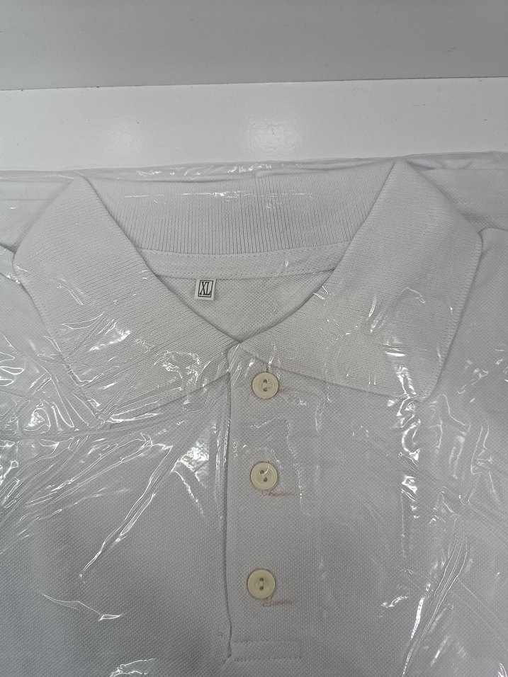 Düğmeli Beyaz Erkek Polo Tişört - Görsel 2