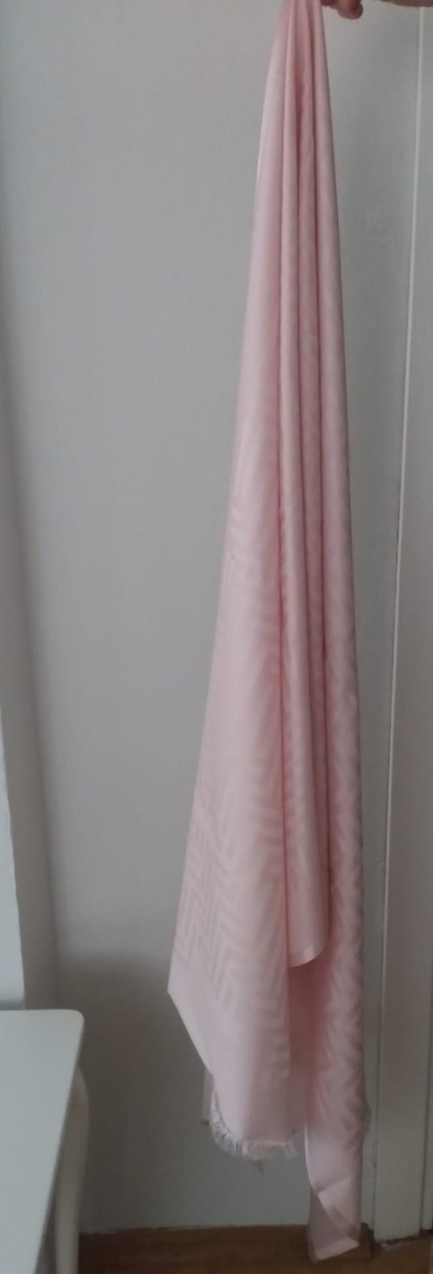 leyna marka orijinal yüzde 70 ipek açık pembe şal - Görsel 4