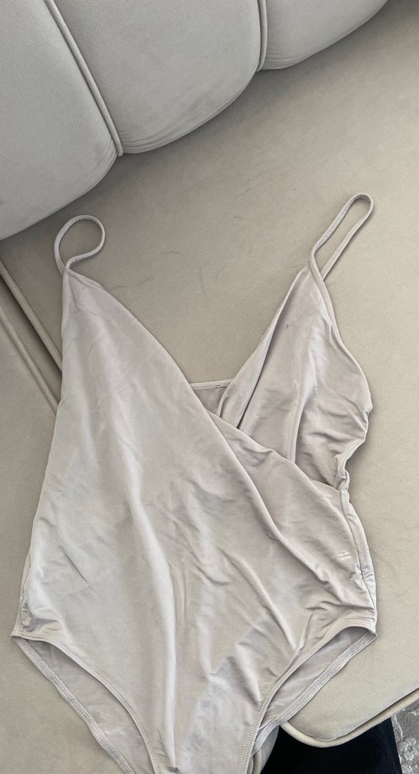 Gri İnce Askılı Kadın bluz - Görsel 4