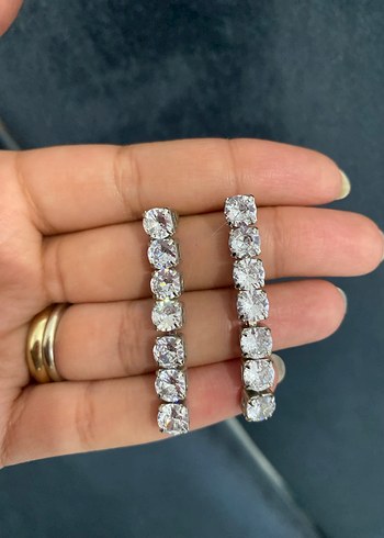 Taşlı küpe - Görsel 2