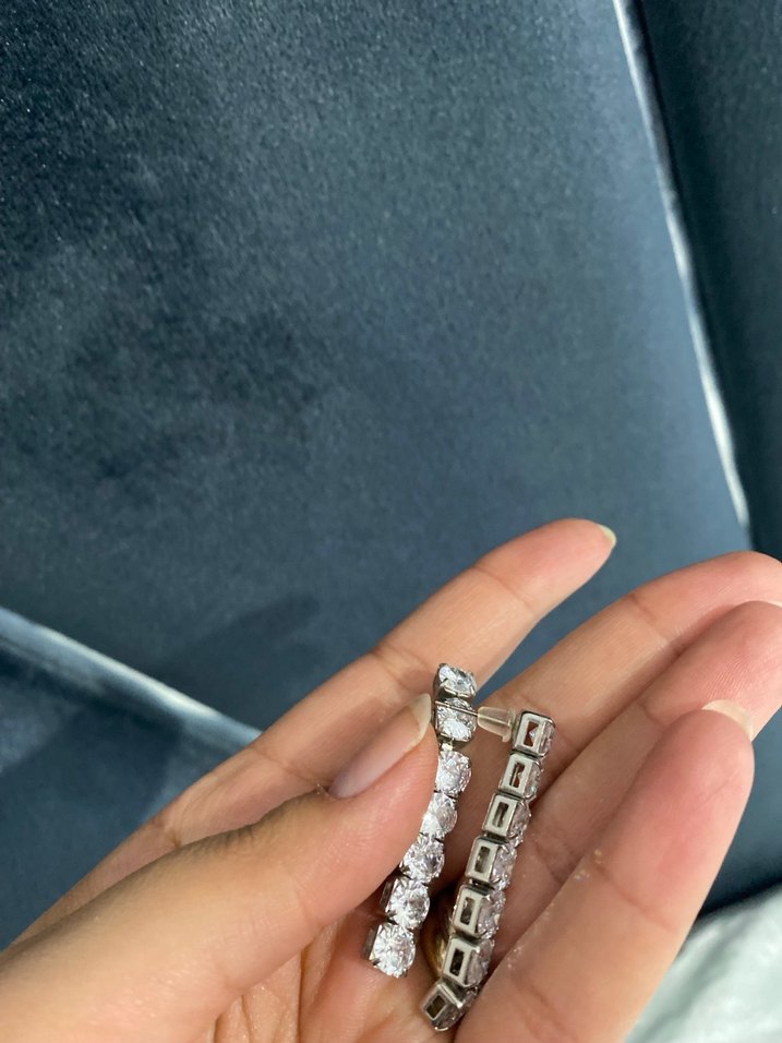 Taşlı küpe - Görsel 3