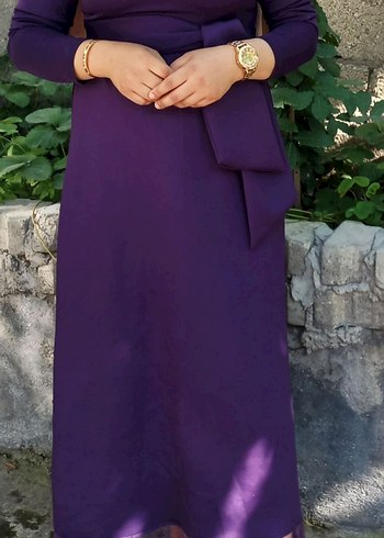 Diğer Mor Uzun Kollu Elbise