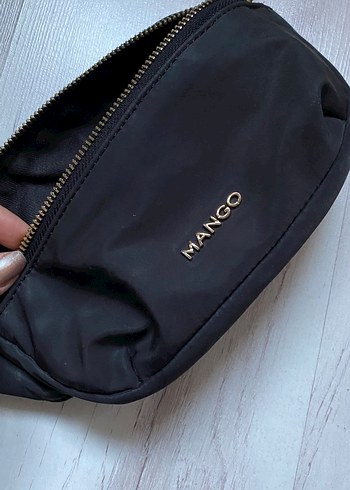 Mango Siyah Kemerli Mini Mango Bel Çantası