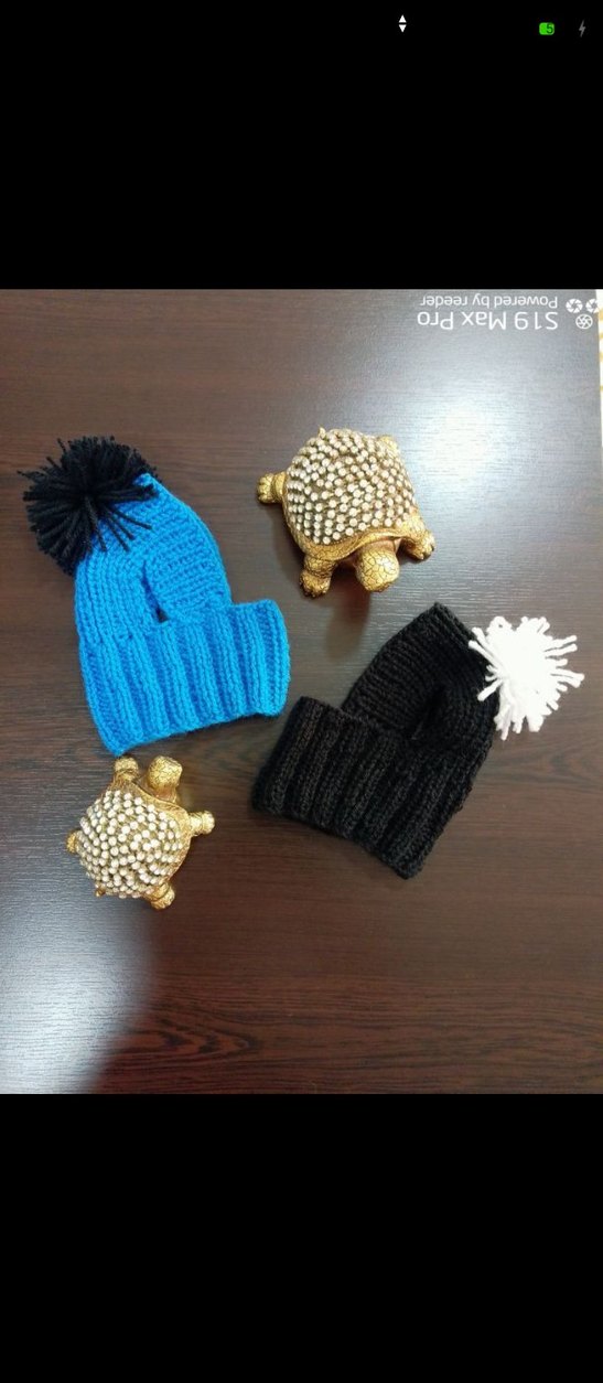 Pati Örgü Bere  Siyah ve Mavi - Görsel 5