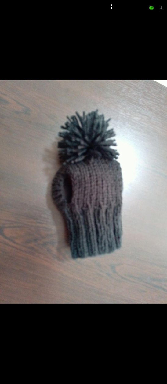 Pati Örgü Bere  Siyah ve Mavi - Görsel 2