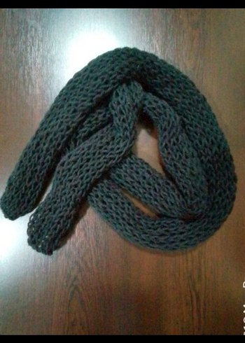 Renkli Örgü Skinny Atkı Bohem Tarz - Görsel 2