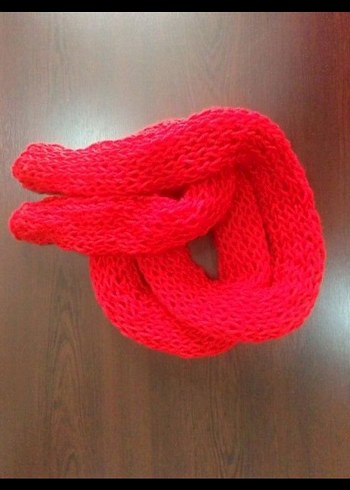 Renkli Örgü Skinny Atkı Bohem Tarz - Görsel 3