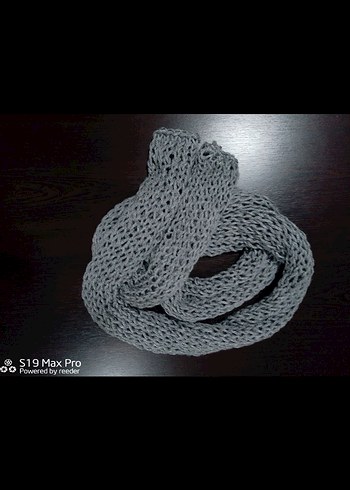 Renkli Örgü Skinny Atkı Bohem Tarz - Görsel 4