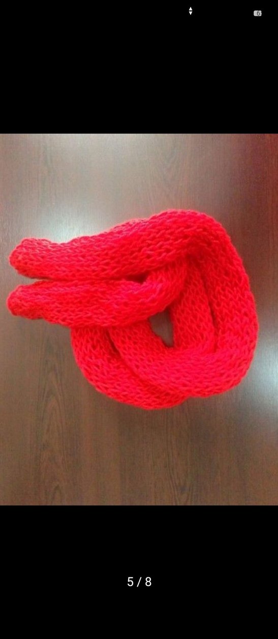 Renkli Örgü Skinny Atkı Bohem Tarz - Görsel 3