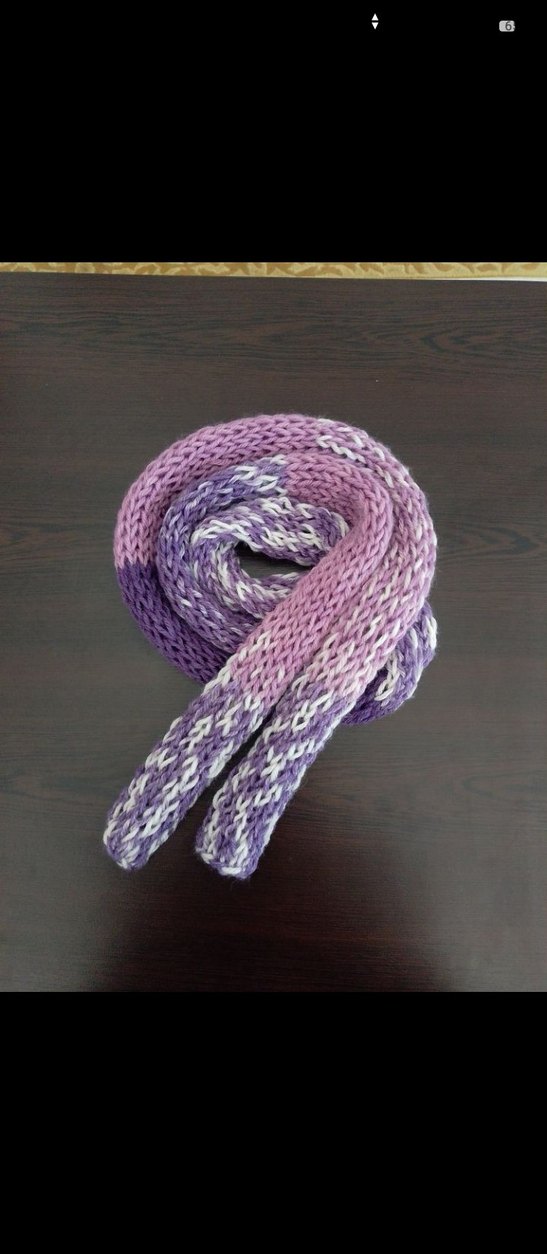 Renkli Örgü Skinny Atkı Bohem Tarz - Görsel 5