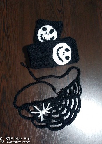 Halloween Siyah Kadın Eldiveni - Görsel 2