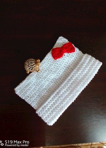 Beyaz Örgü Kadın Bere - Görsel 3