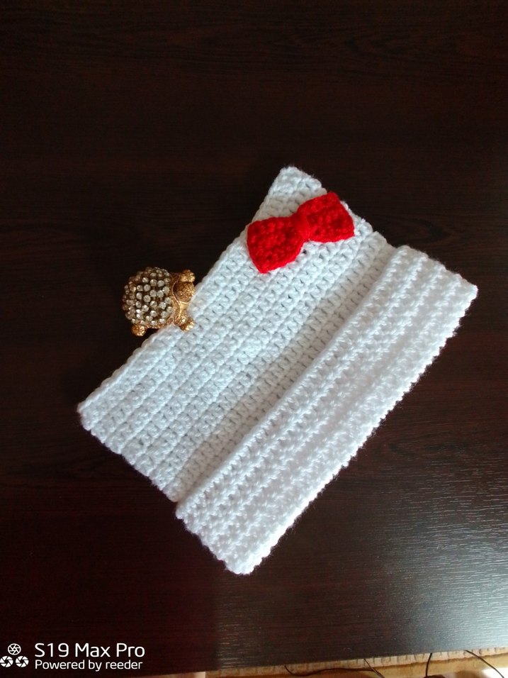 Beyaz Örgü Kadın Bere - Görsel 3