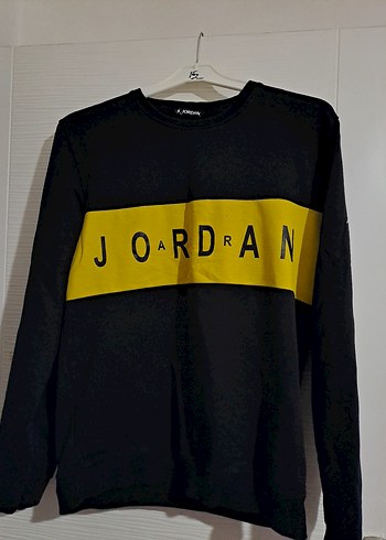 Jordan Siyah Sarı Baskılı Sweatshirt