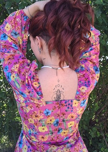 Pembe Midi Elbise