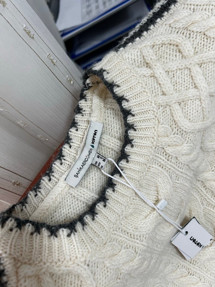 Koton krem Triko Kadın Kazak - Görsel 4