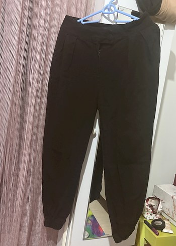 Siyah keten pantolon