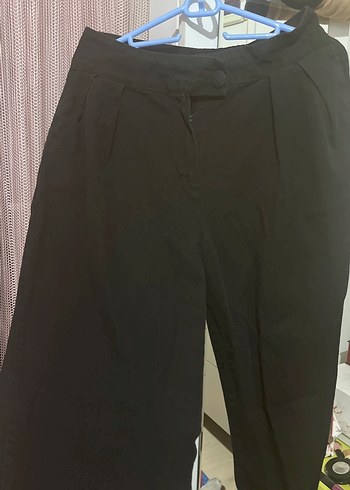 40 Beden Siyah keten pantolon