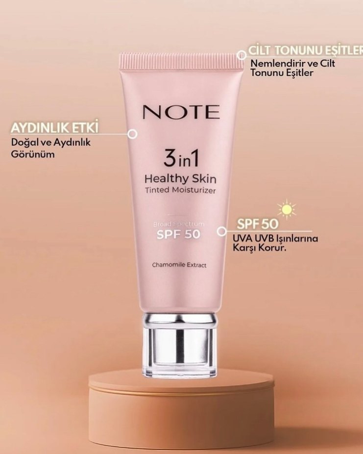 Note 3ü1 Arada Sağlıklı Ten BB Krem SPF50 - Görsel 4