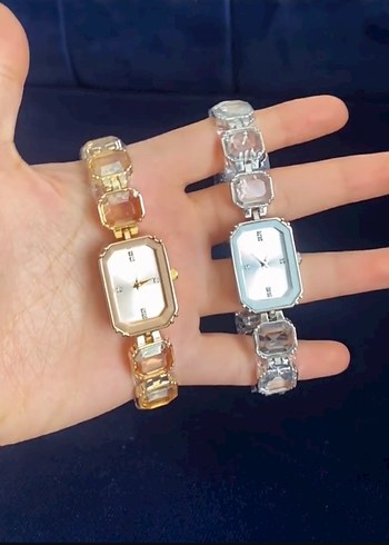 Taşlı saat swarovski muadil