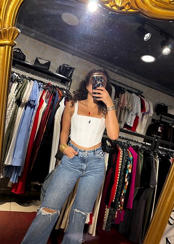 U.S Polo Assn. Polo beyaz crop
