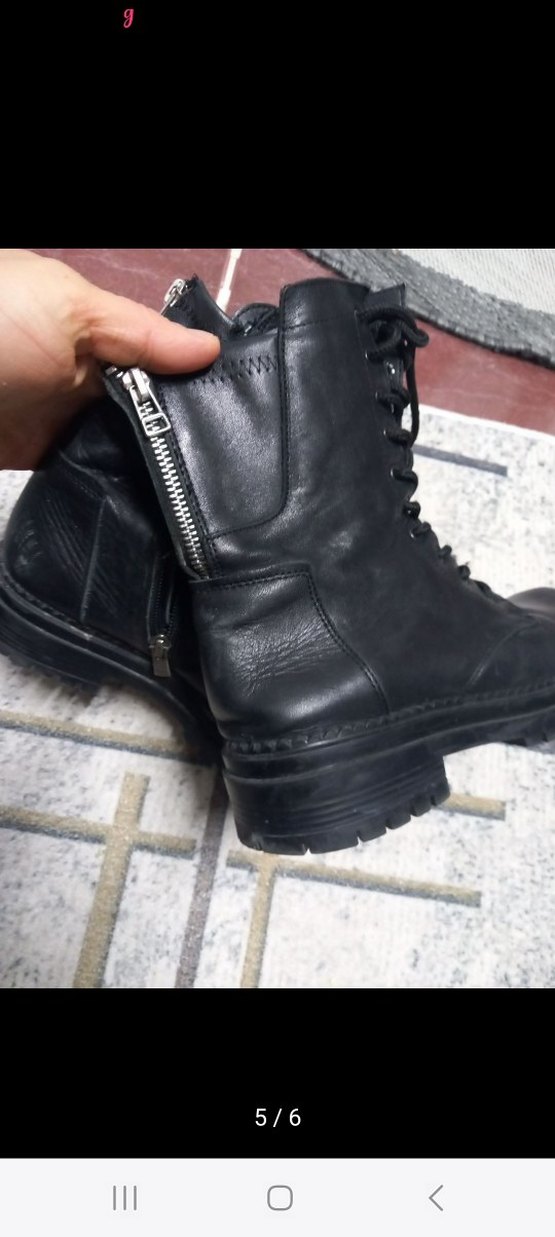 Siyah Deri Kadın Stiletto Bot - Görsel 5