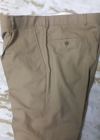 Bej Regular Fit Keten Erkek Pantolon - Görsel 2